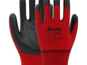 Beybi PN Zebra Kırmızı Siyah Eldiven No:10
